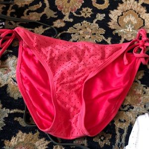 red bathing suit bottoms